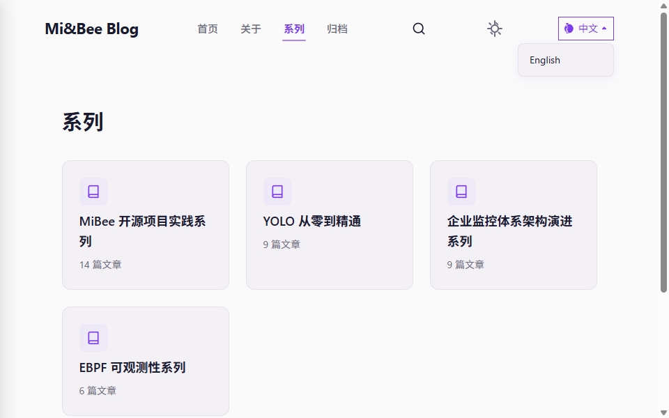 系列概览页面